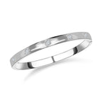 Designer Inspired- White Austrian Crystal Bangle (Size 7) in Silver Tone