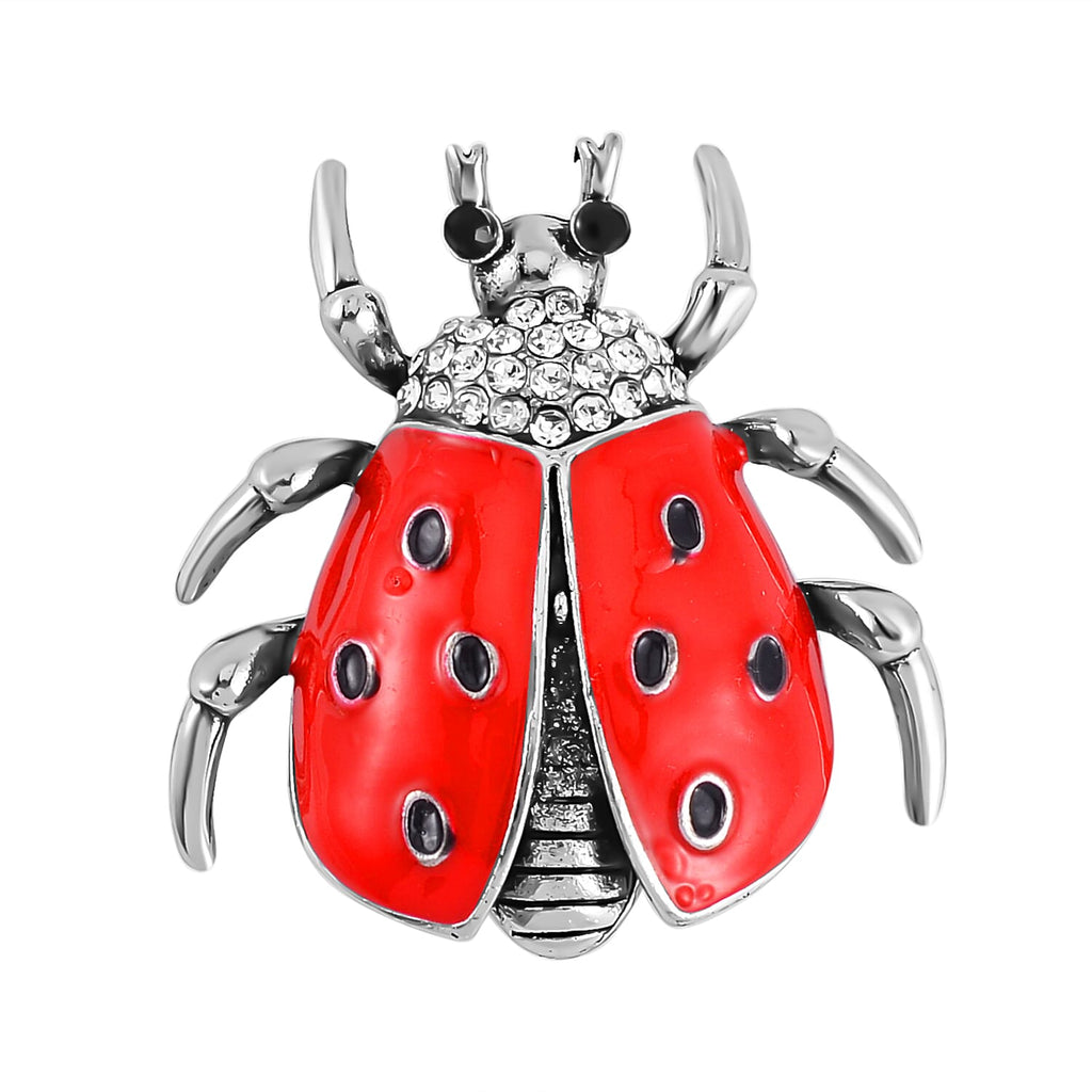 Austrian Crystal Beetle Brooch