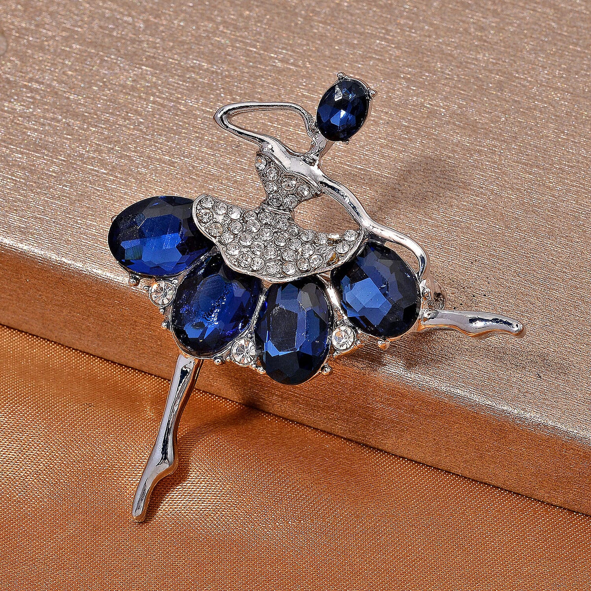 Ballet Dancer Brooch with Swarovski Crystals 7875756 1