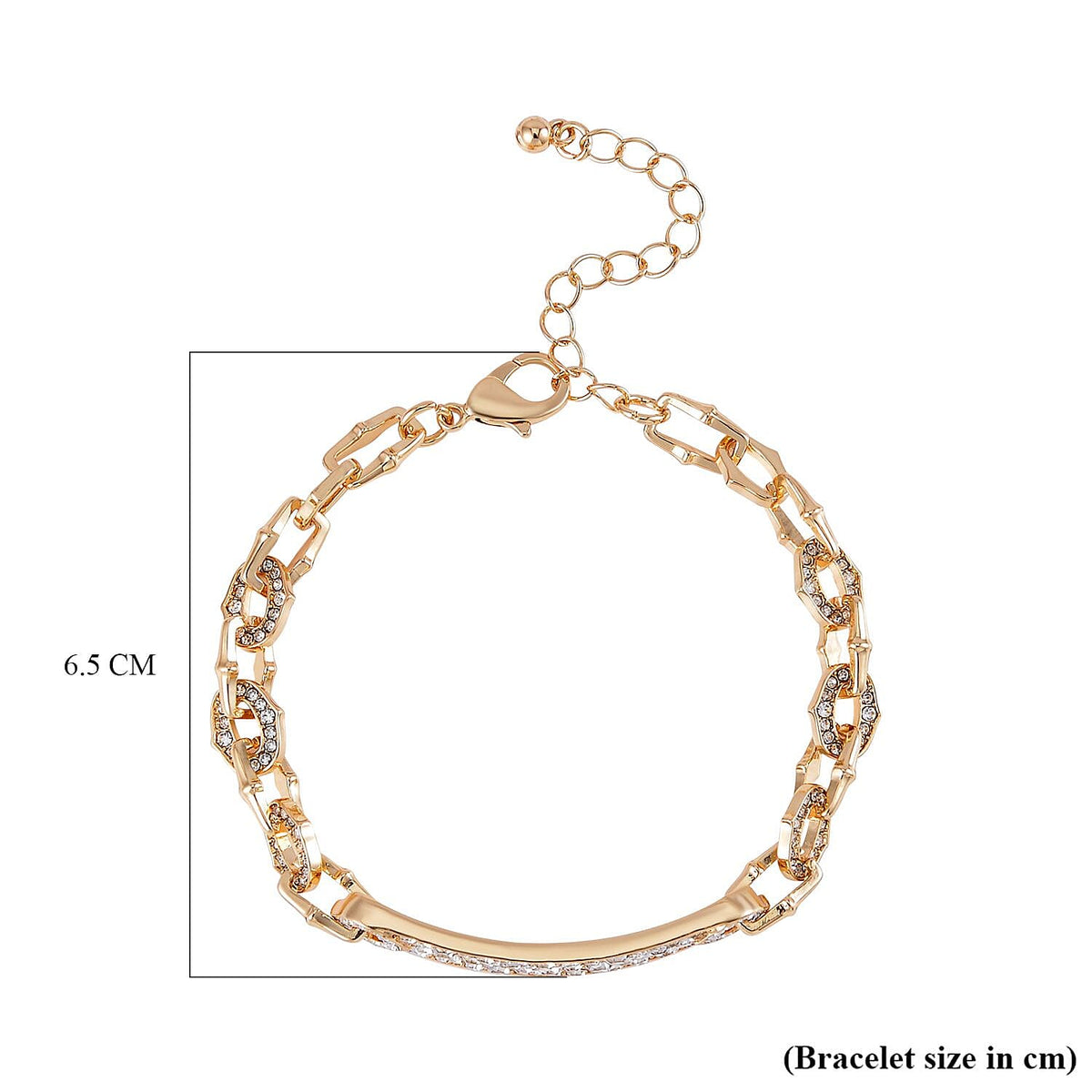 White Crystal  Bracelet (Size - 7.5) 0.01 ct  0.010  Ct. 7323075 2
