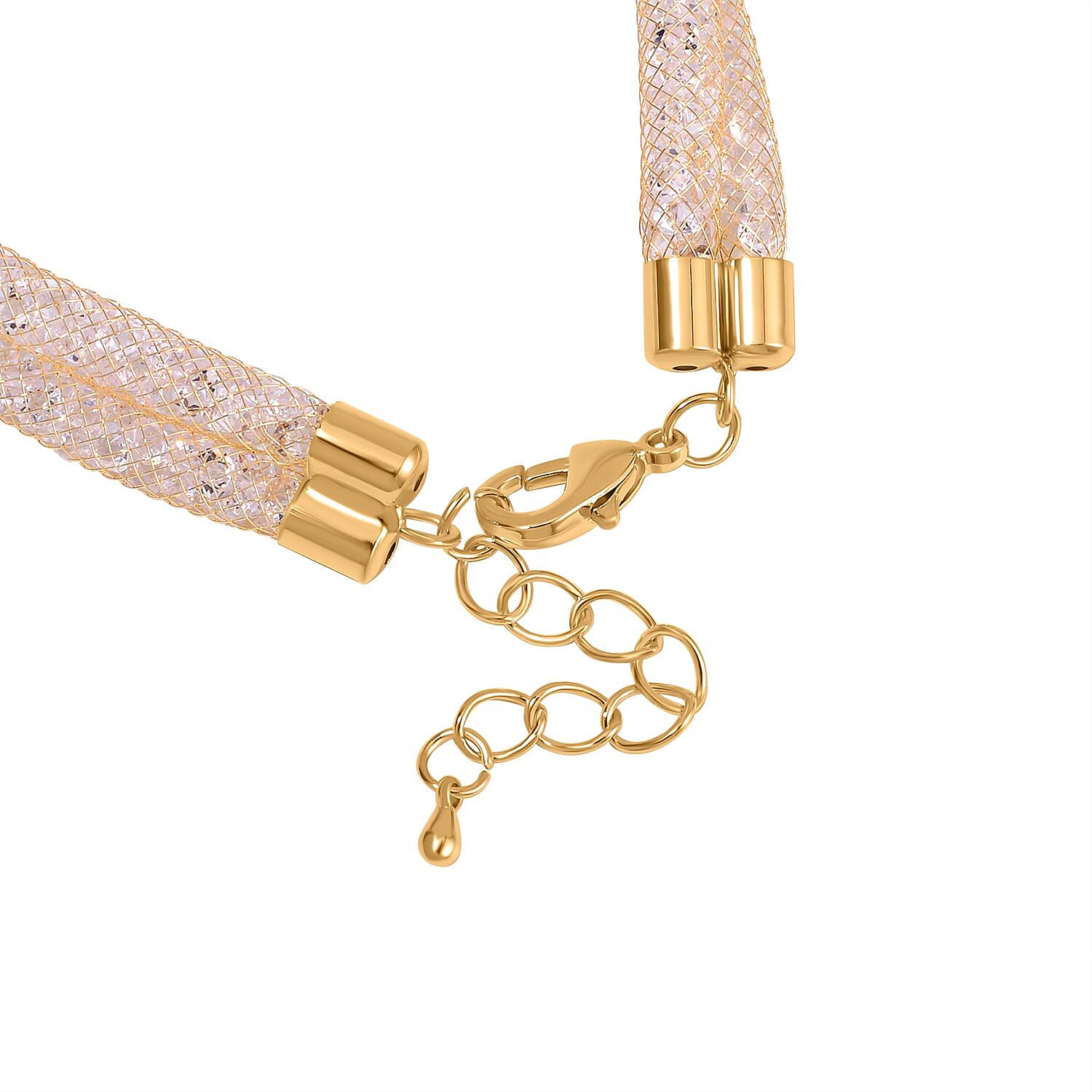 Designer Inspired - White Austrian Crystal Knot Bracelet (Size - 7.5-2 Inch Ext.) 7663750 3