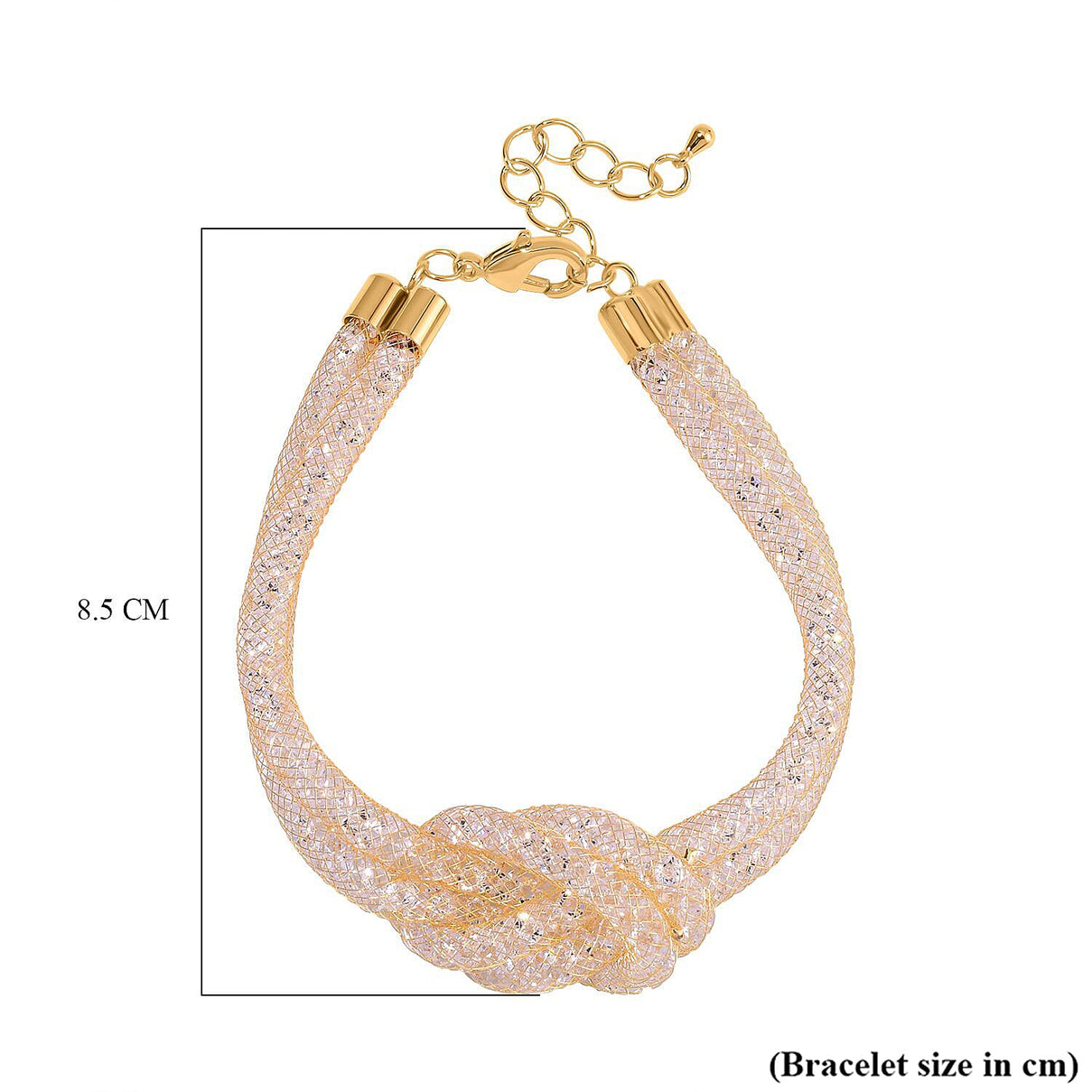 Designer Inspired - White Austrian Crystal Knot Bracelet (Size - 7.5-2 Inch Ext.) 7663750 4