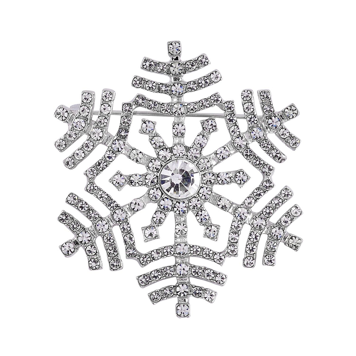 White Crystal Snowflake Brooch 7665631 0