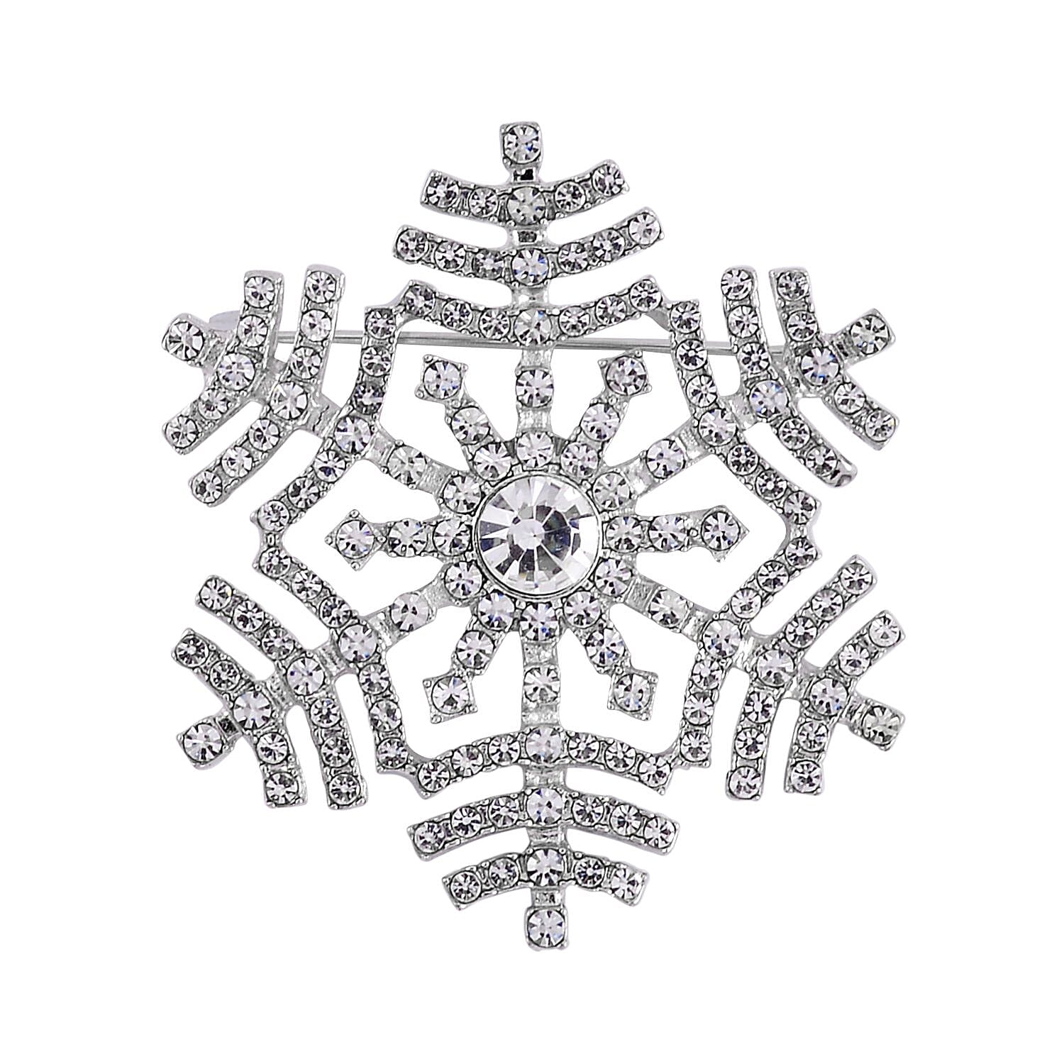 White Crystal Snowflake Brooch 7665631 0
