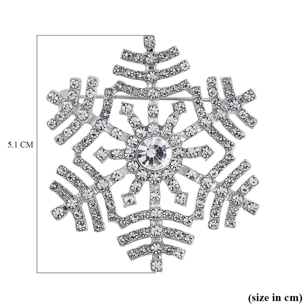 White Crystal  Brooch 0.01 ct  0.010  Ct.