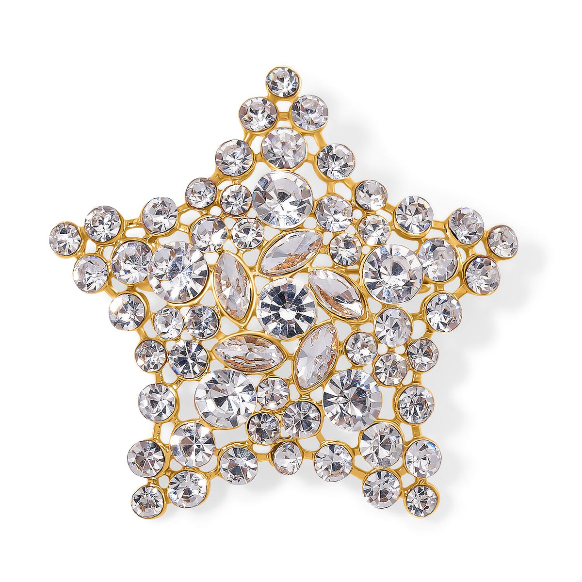 White Crystal Star Brooch 7875821 0