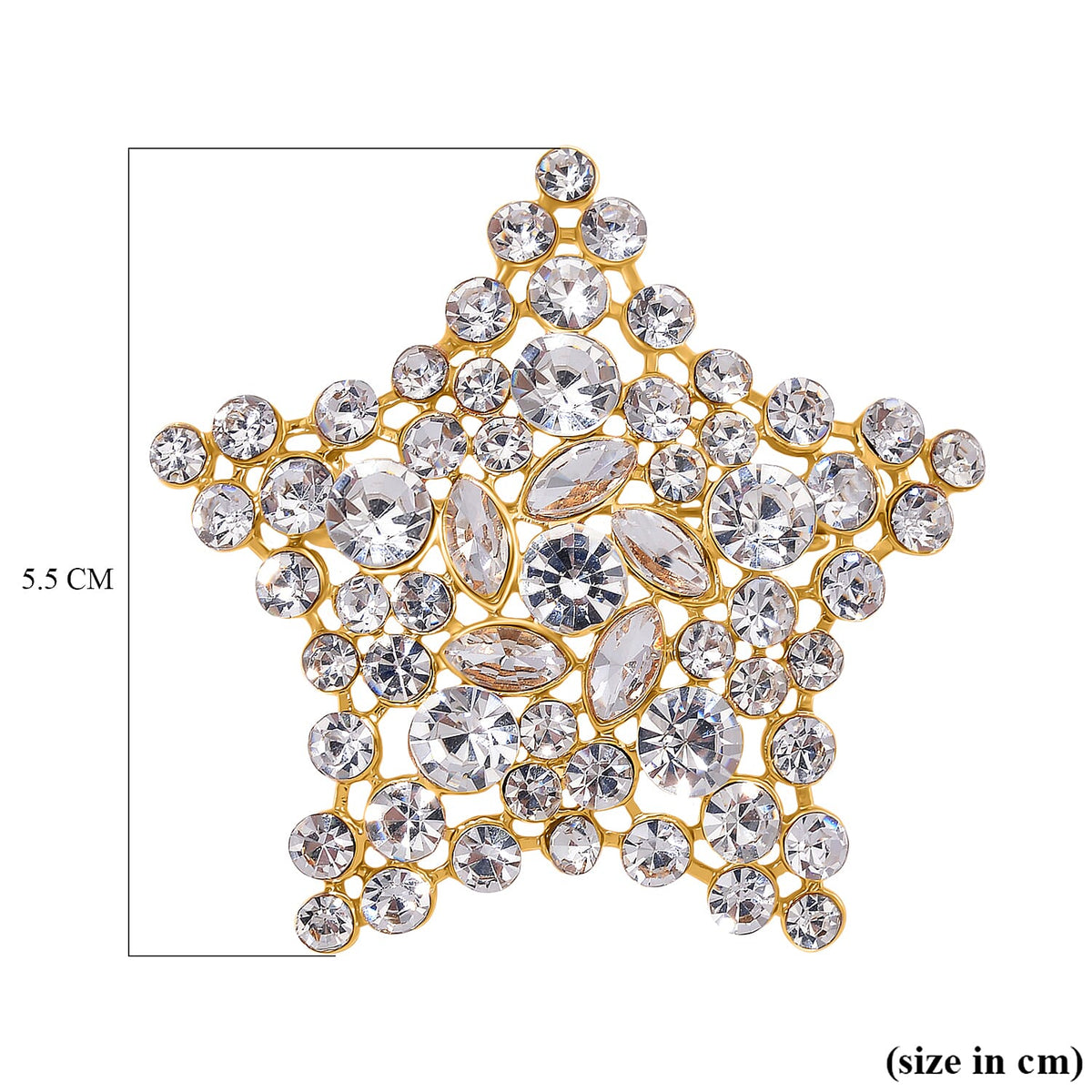 White Crystal Star Brooch 7875821 4