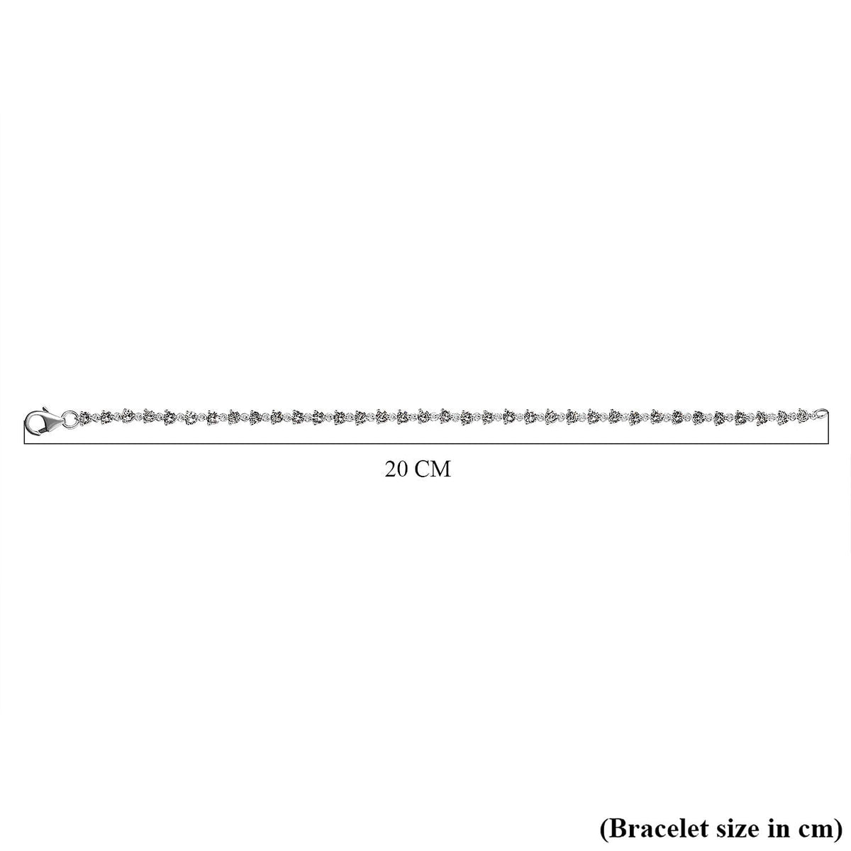 Close Out - White Austrian Crystal Bracelet (Size - 7.5) in Sterling Silver 7214374 5