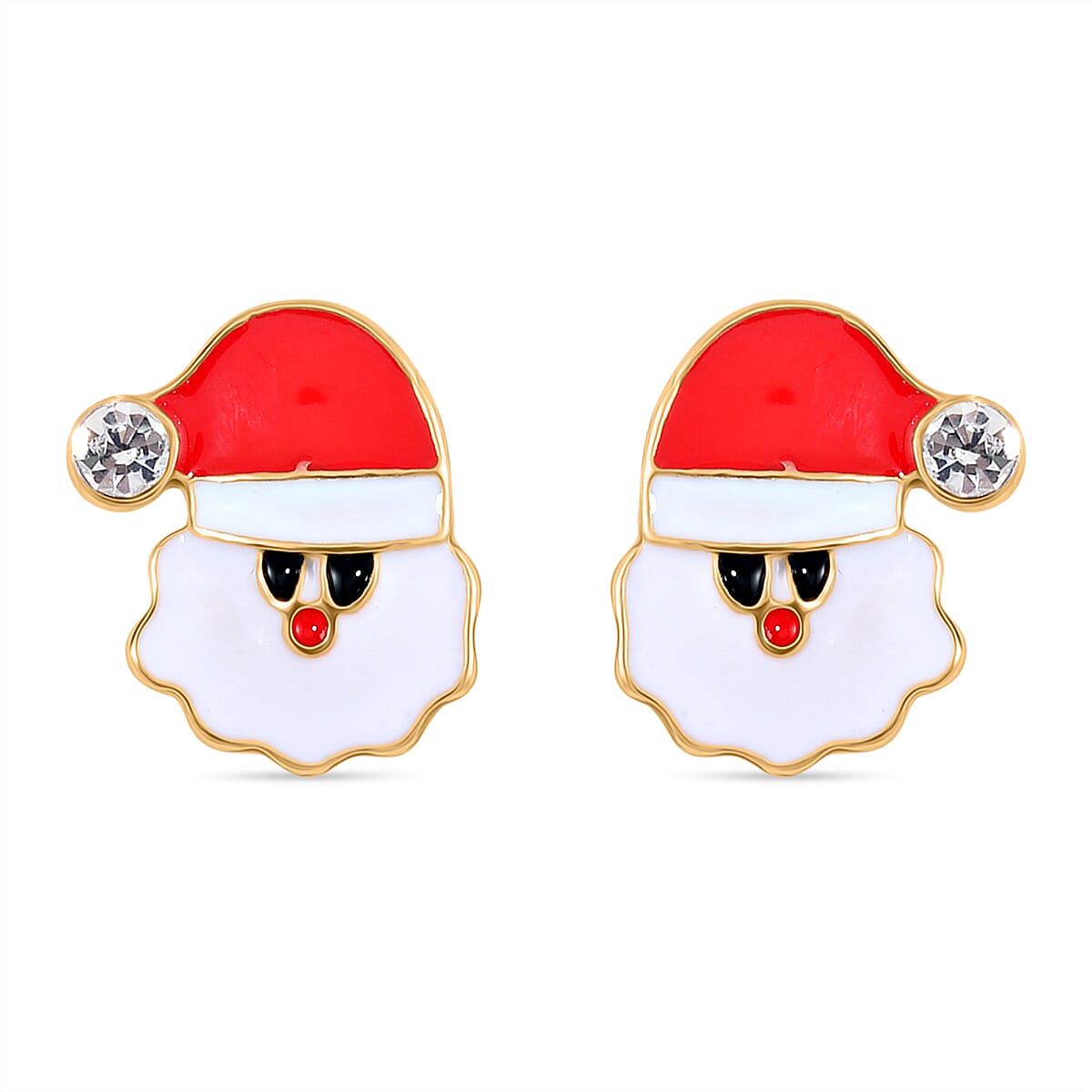 White Crystal Santa Clause Earrings 7676830 0