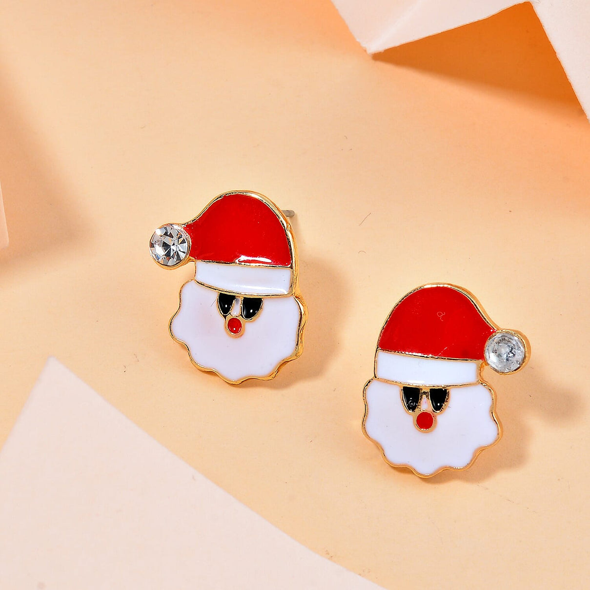 White Crystal Santa Clause Earrings 7676830 1