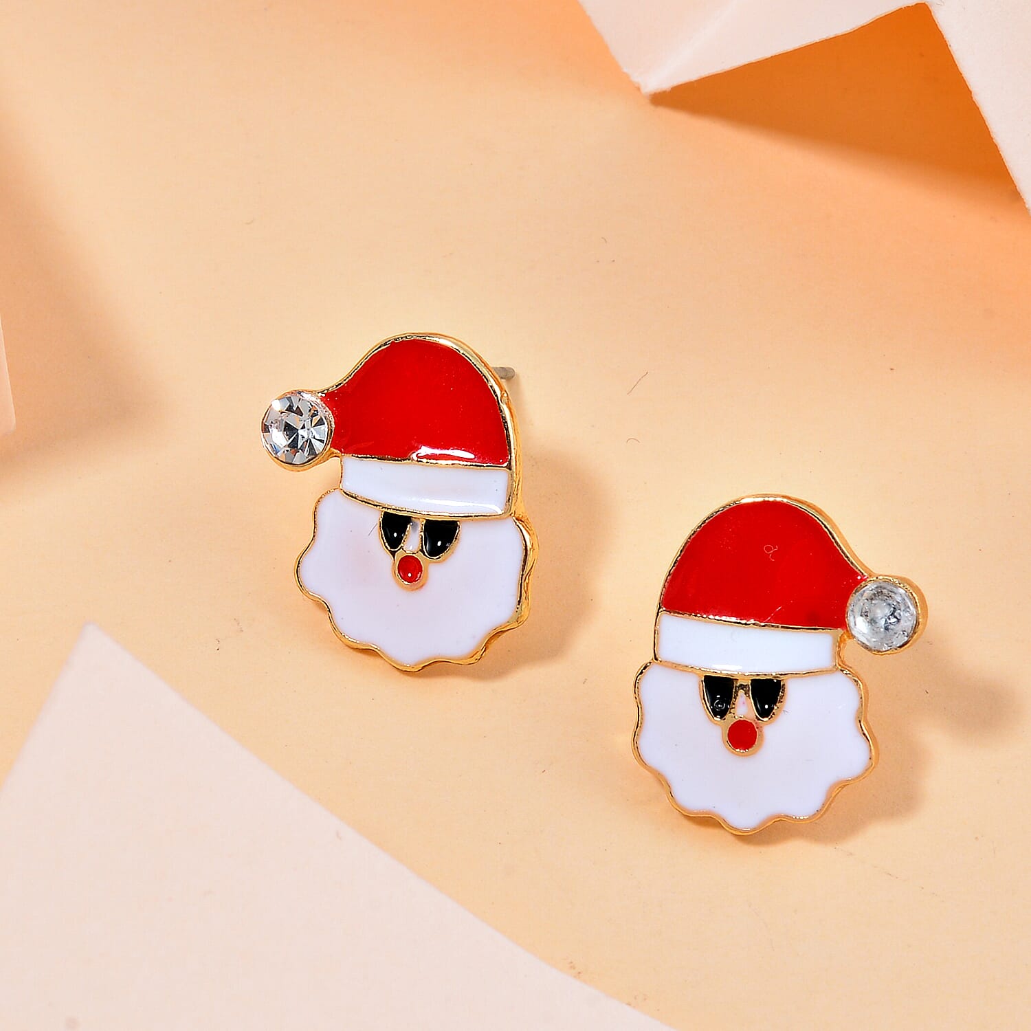 White Crystal Santa Clause Earrings 7676830 1