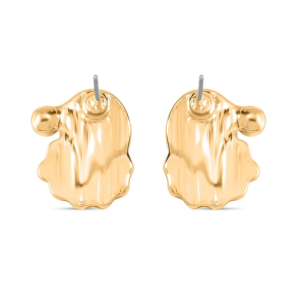 White Crystal Earring With Push Back 0.01 Ct