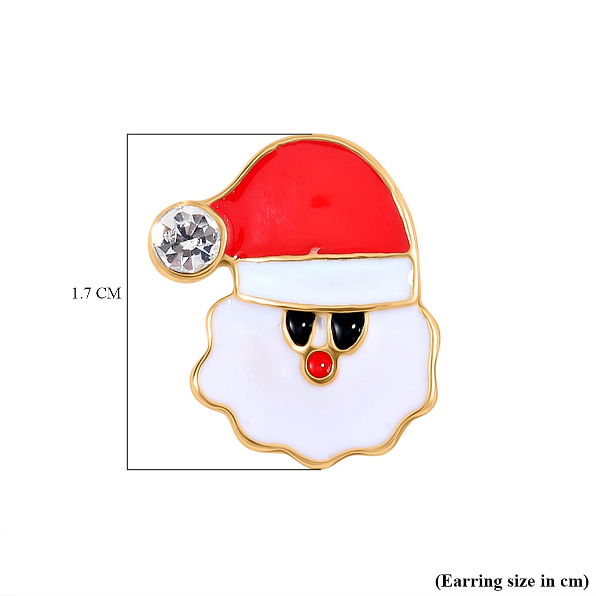 White Crystal Santa Clause Earrings 7676830 5