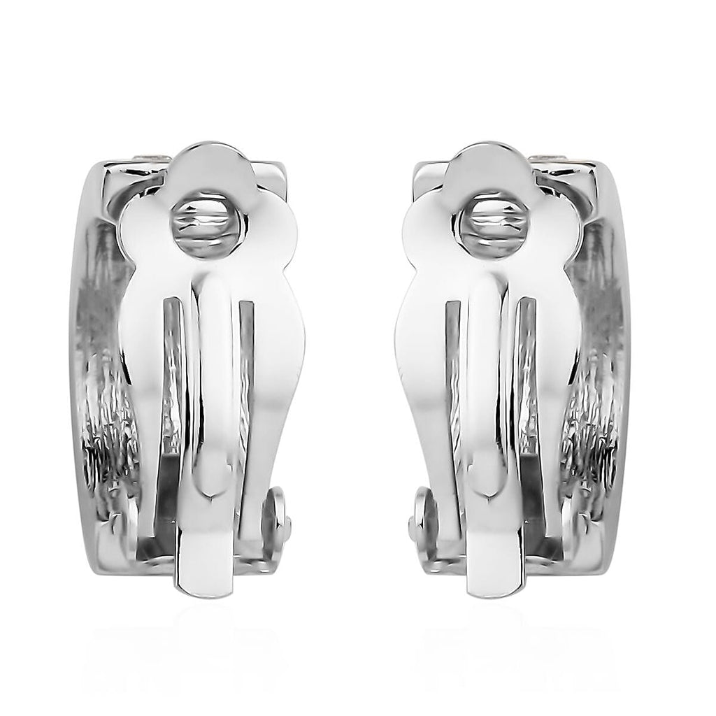 One Time Deal- White Crystal Clip on Earrings