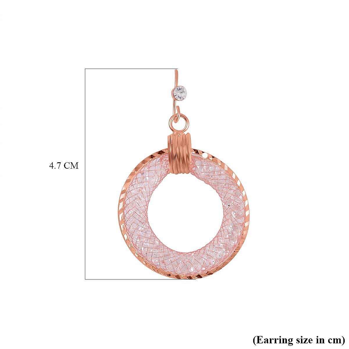 One time Closeout - Star Light Austrian Crystal Circle Earrings - Rose 7664401 5