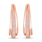 NY Closeout- White Austrian Crystal Hoop Earrings