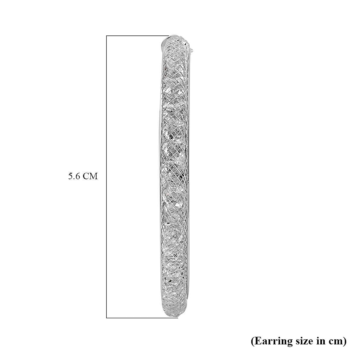 Red Carpet Style- White Austrian Crystal Hoop Earrings 7663759 4