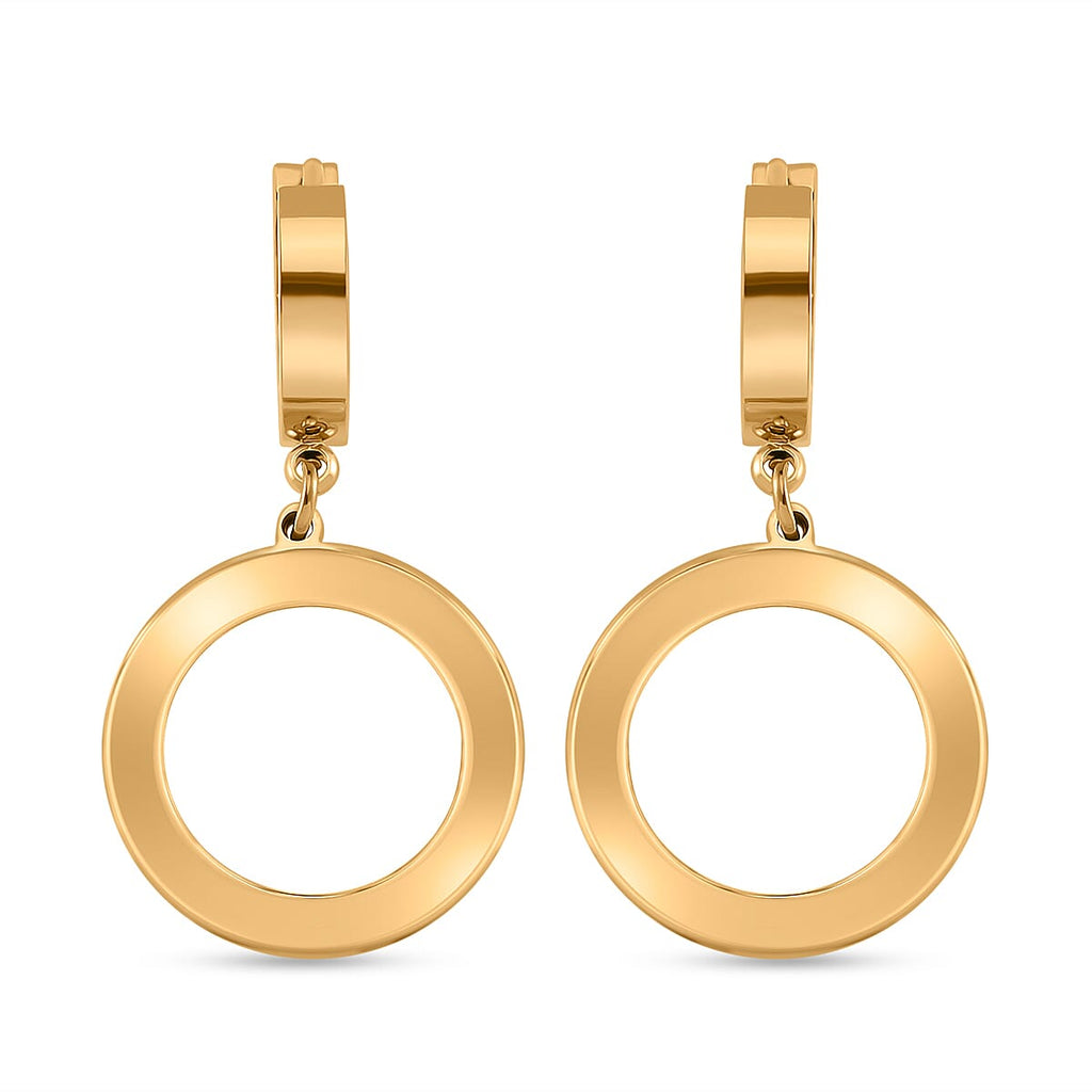 White Crystal Circle Earrings