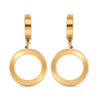 White Crystal Circle Earrings