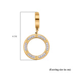 White Crystal Circle Earrings