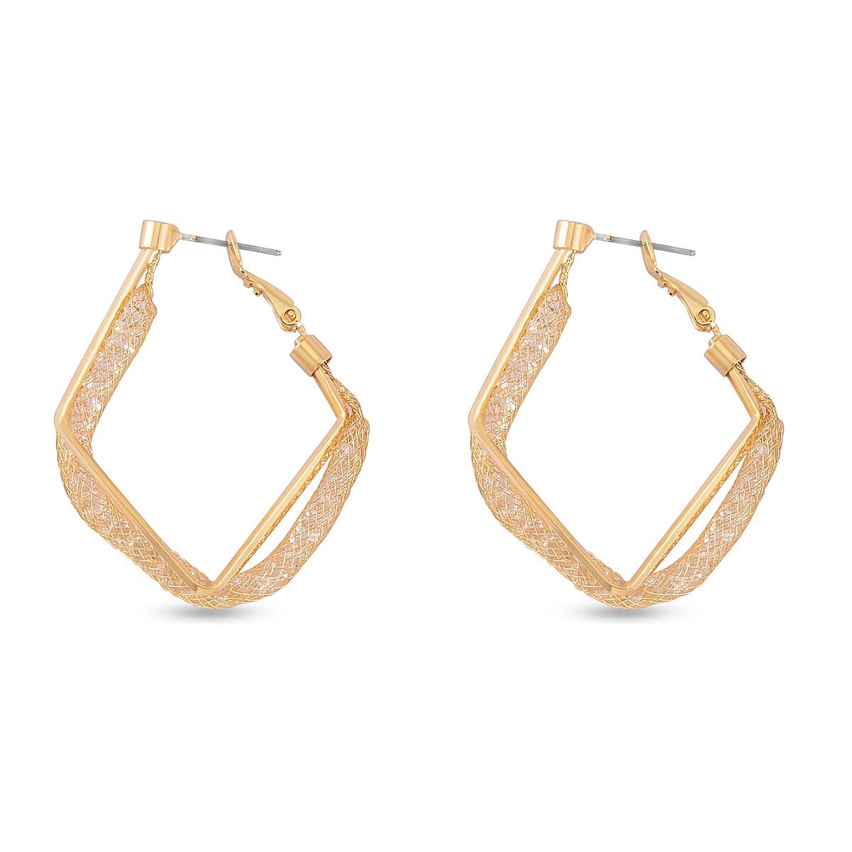 NY Closeout- Gold Plated Simulated Diamond Earrings 7548902 3