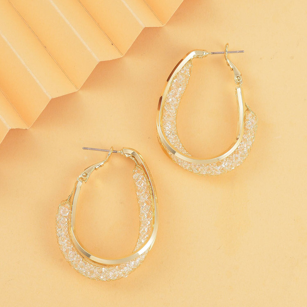 NY Close Out - Simulated Diamond Hoop Earrings