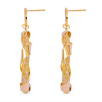 Designer Inspired -White Austrian Crystal Hoop Earrings