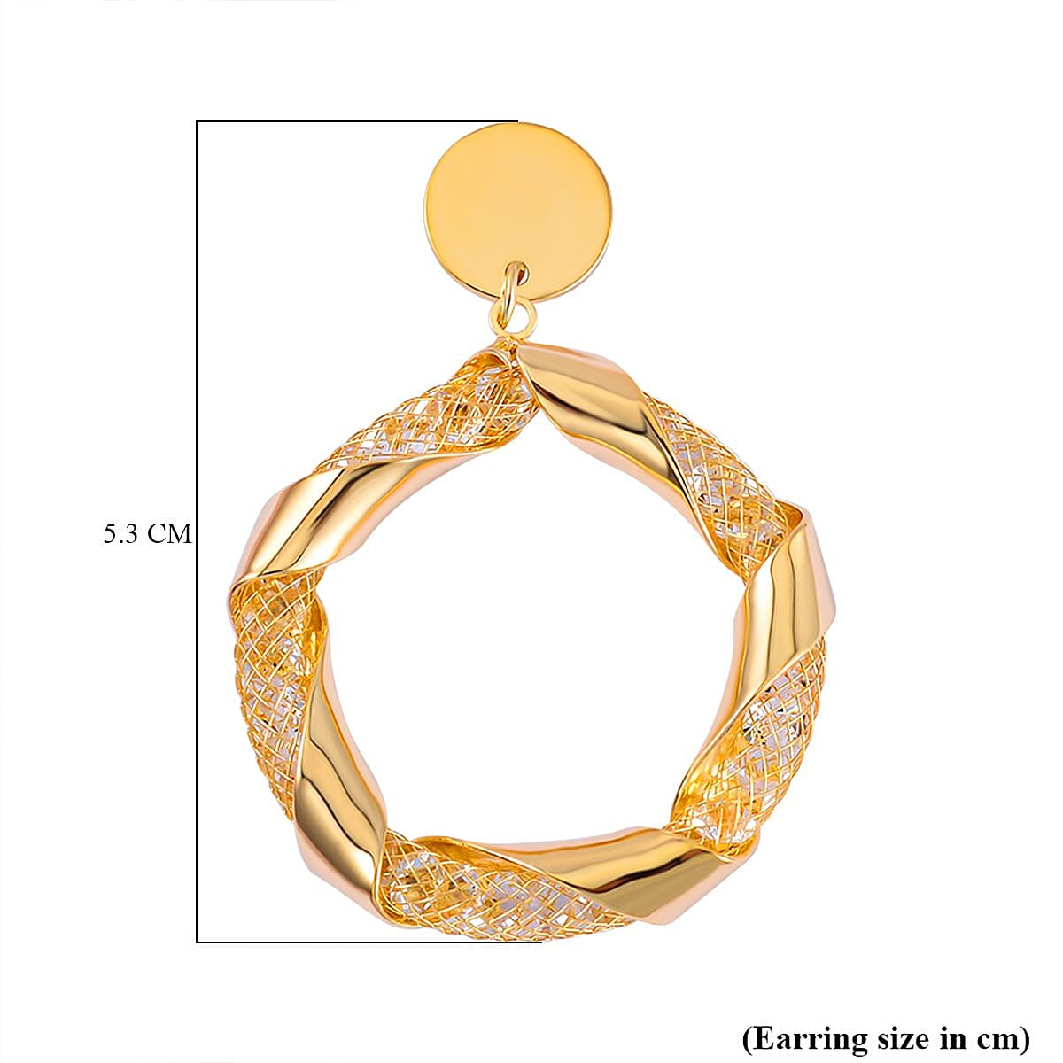 Designer Inspired -White Austrian Crystal Hoop Earrings 7664001 5