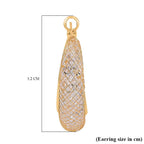 NY Close Out - White Austrian Crystal Hoop Earrings in Yellow Gold Tone