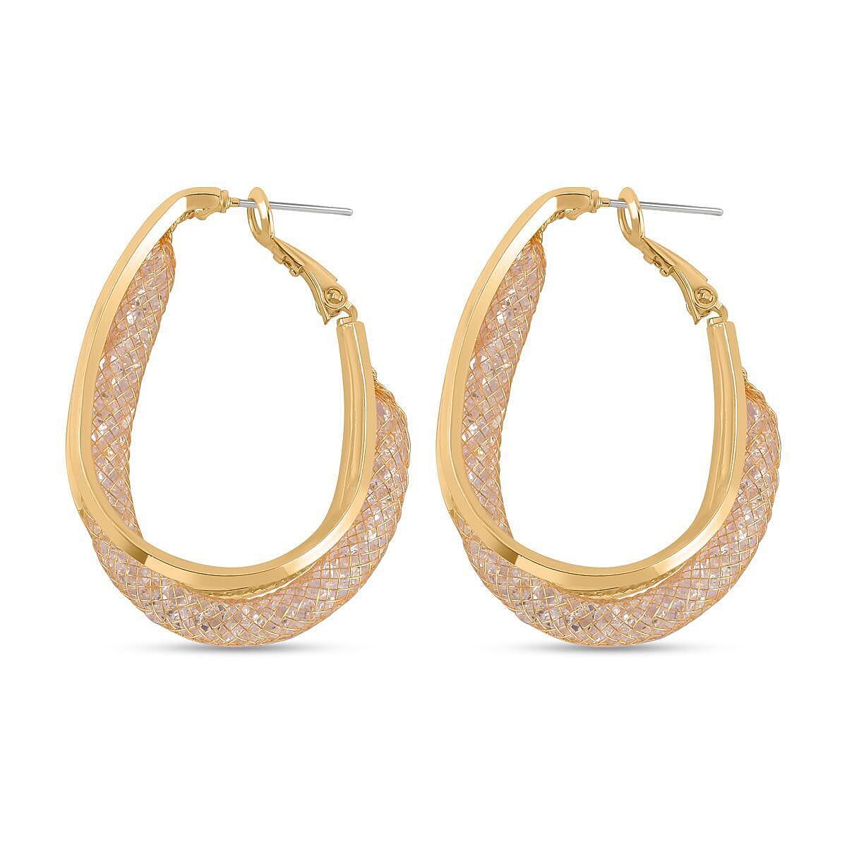 White Crystal Earring Pure White Brass 0.010 Ct 7694241 4