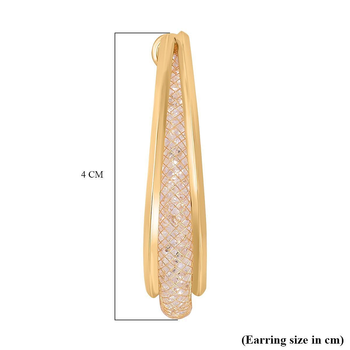 White Crystal Earring Pure White Brass 0.010 Ct 7694241 5
