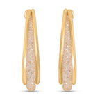 Designer Inspiration White Crystal Hoop Earring in Yellow