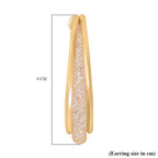 Designer Inspiration White Crystal Hoop Earring in Yellow