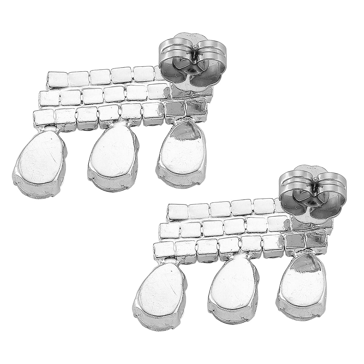 White Crystal Earring with Push Back 8322720 4