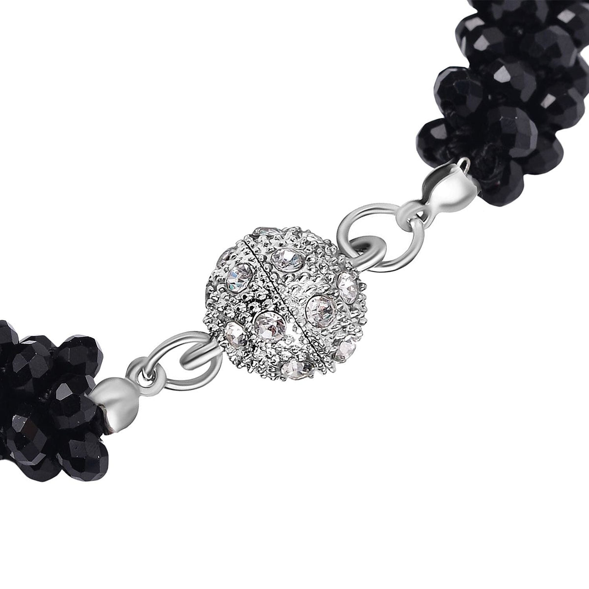 Black Crystal Bracelet (Size 7.5) in Gold Tone 8312712 3