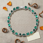 Emerald colour Crystal Bracelet (Size 7.5)