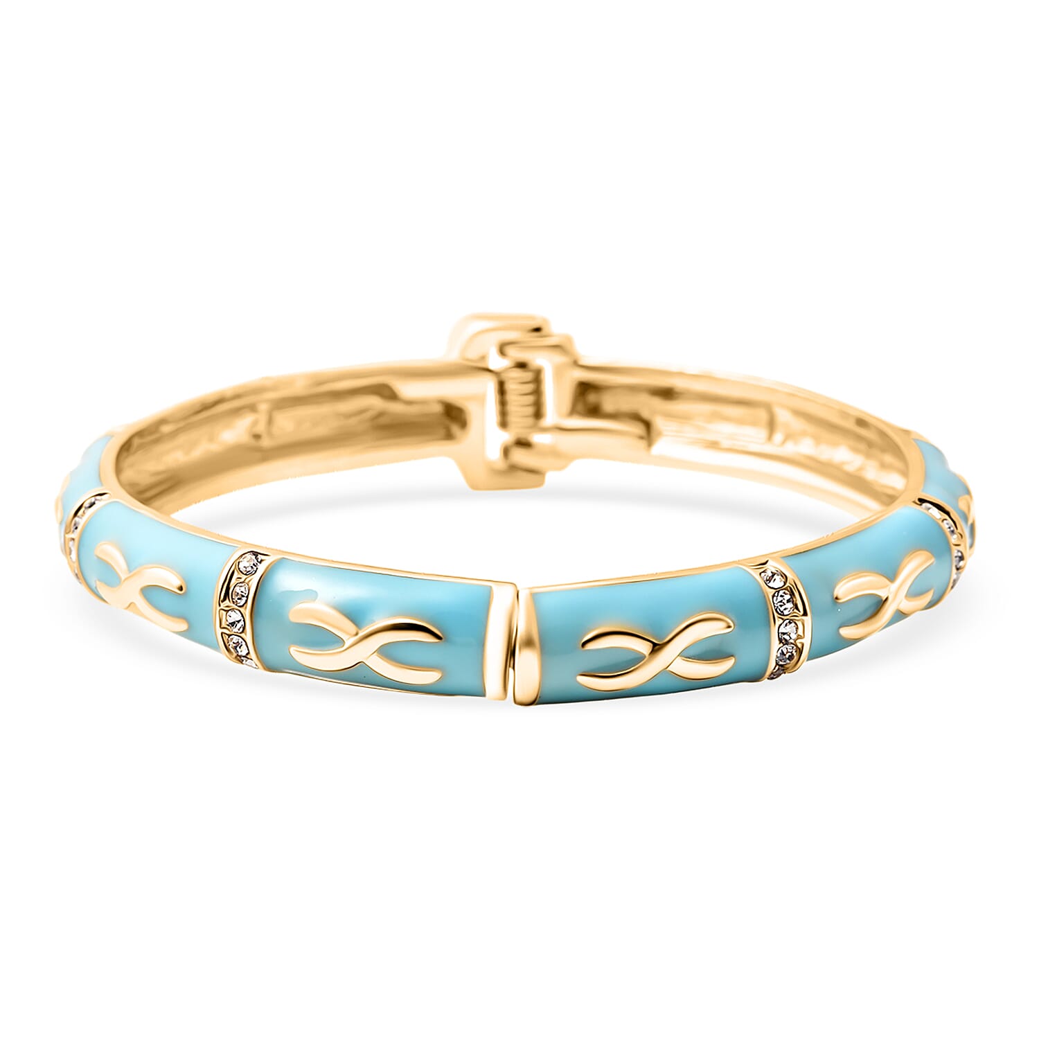 White Crystal Enameled Full Bangle 8313386 0