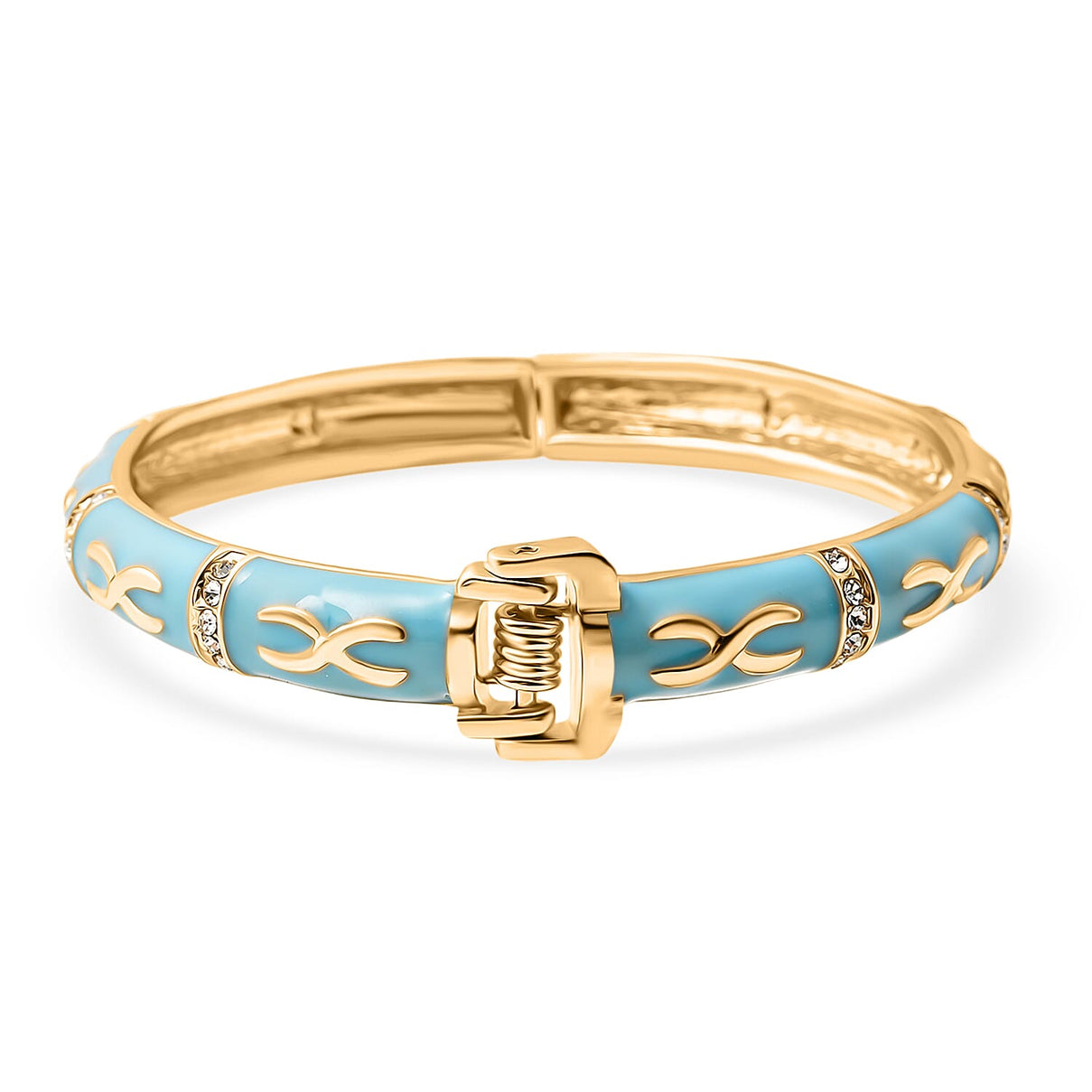 White Crystal Enameled Full Bangle 8313386 4