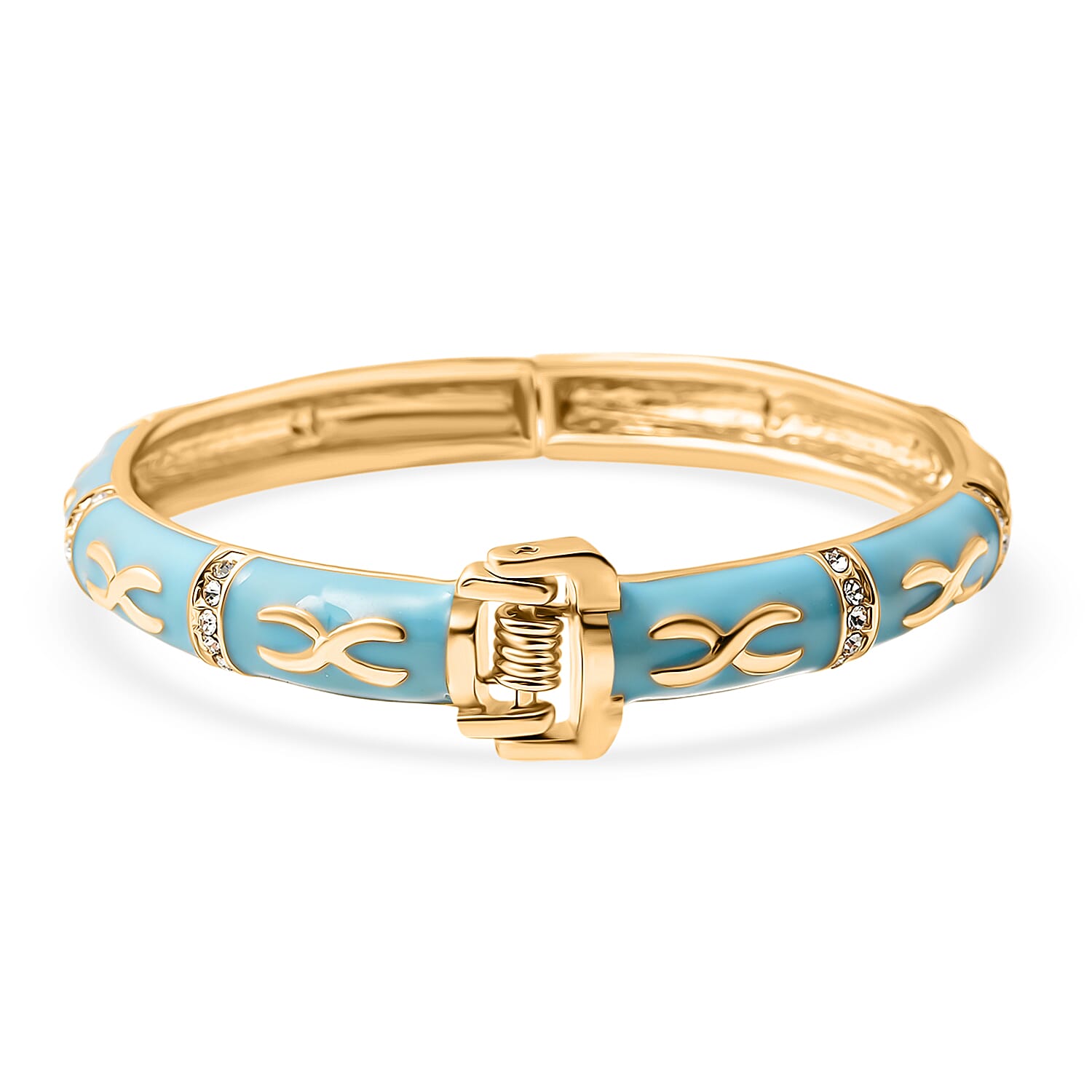 White Crystal Enameled Full Bangle 8313386 4