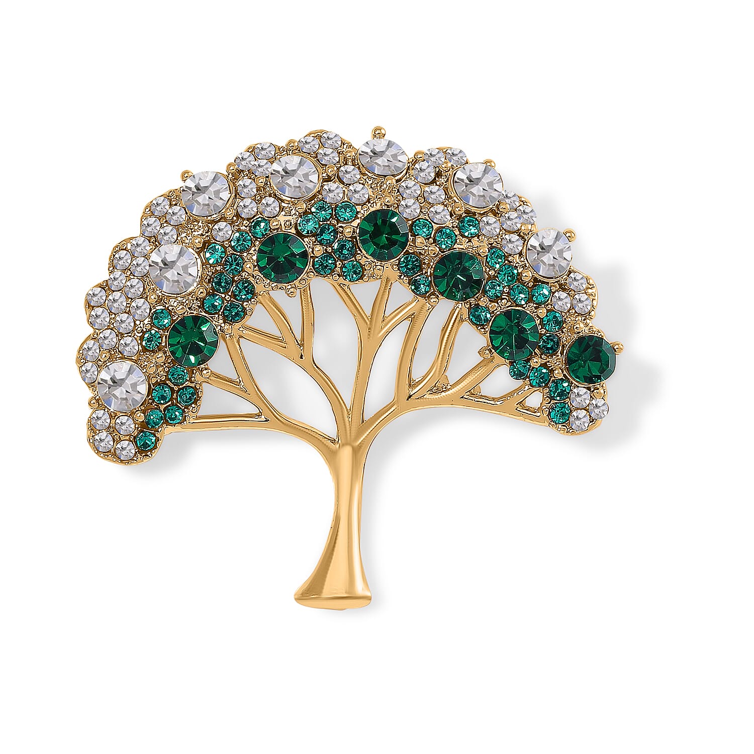Multi Colour Crystal Tree of Life Brooch 7875863 0