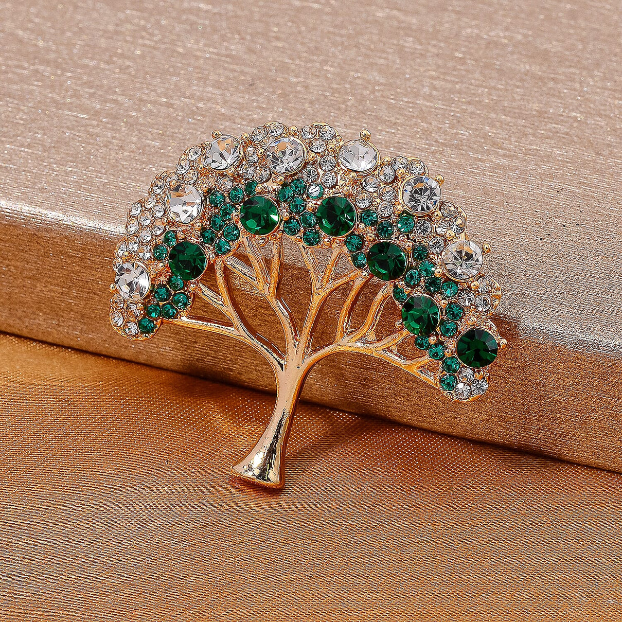 Multi Colour Crystal Tree of Life Brooch 7875863 2