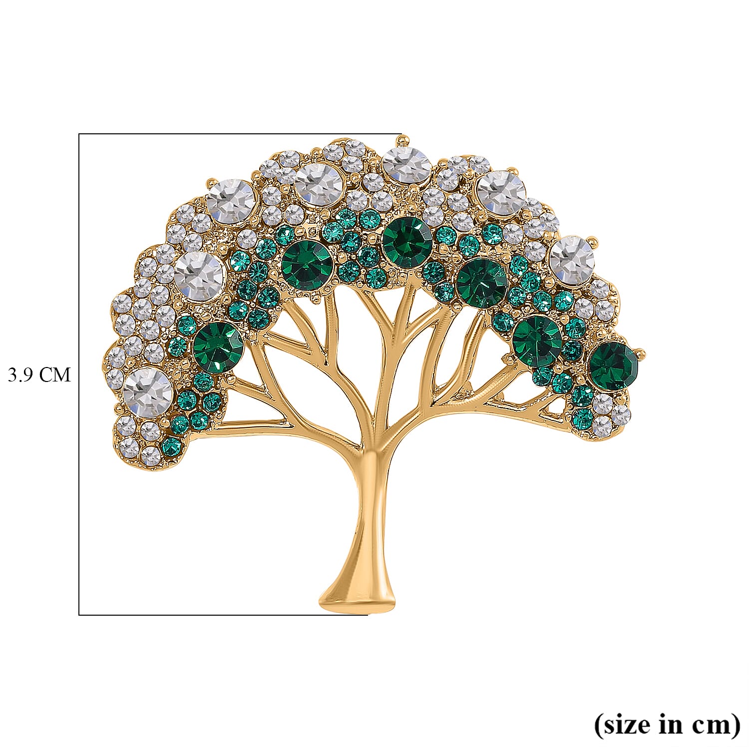 Multi Colour Crystal Tree of Life Brooch 7875863 5