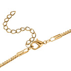 White Crystal Brooch Come Pendant with Chain (Size - 23.5 with 2 inch Ext)