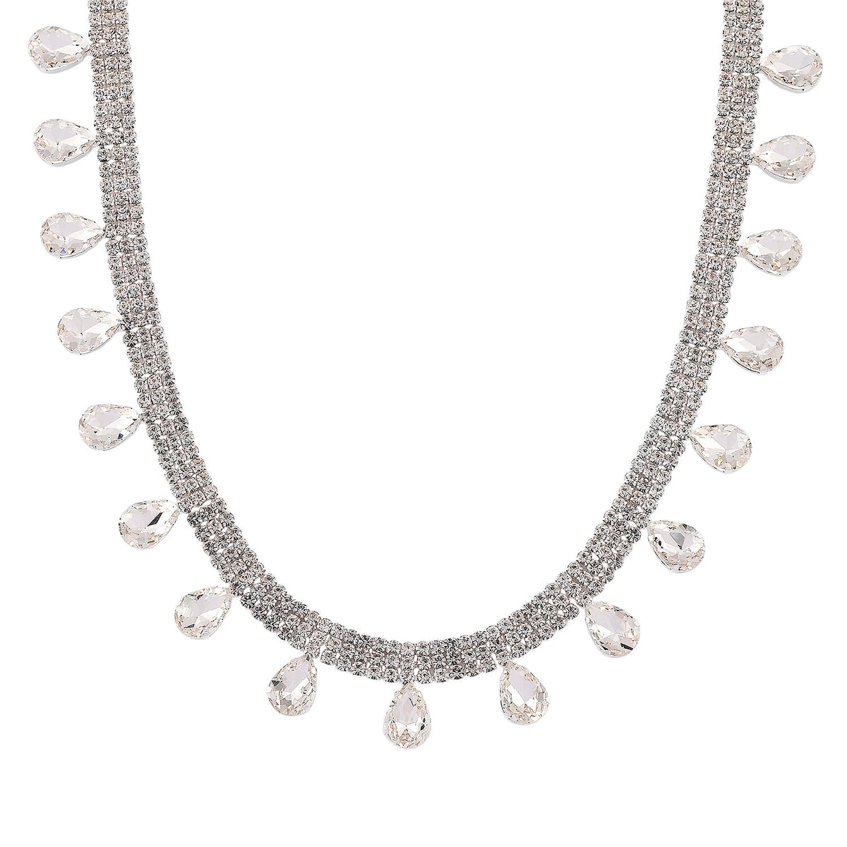 New York Closeout - Golconda Diamond Colour Crystal Necklace (Size - 16+3) V32521168 0