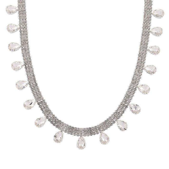New York Closeout - Golconda Diamond Colour Crystal Necklace (Size - 16+3) V32651683 1