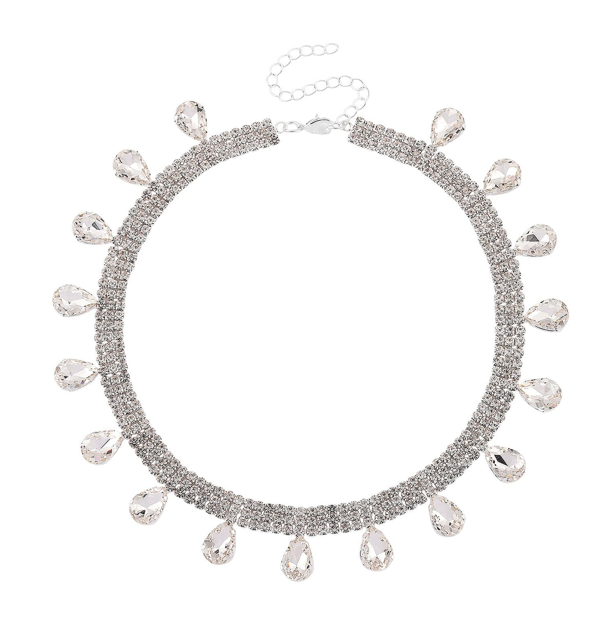 New York Closeout - Golconda Diamond Colour Crystal Necklace (Size - 16+3) V32521168 4