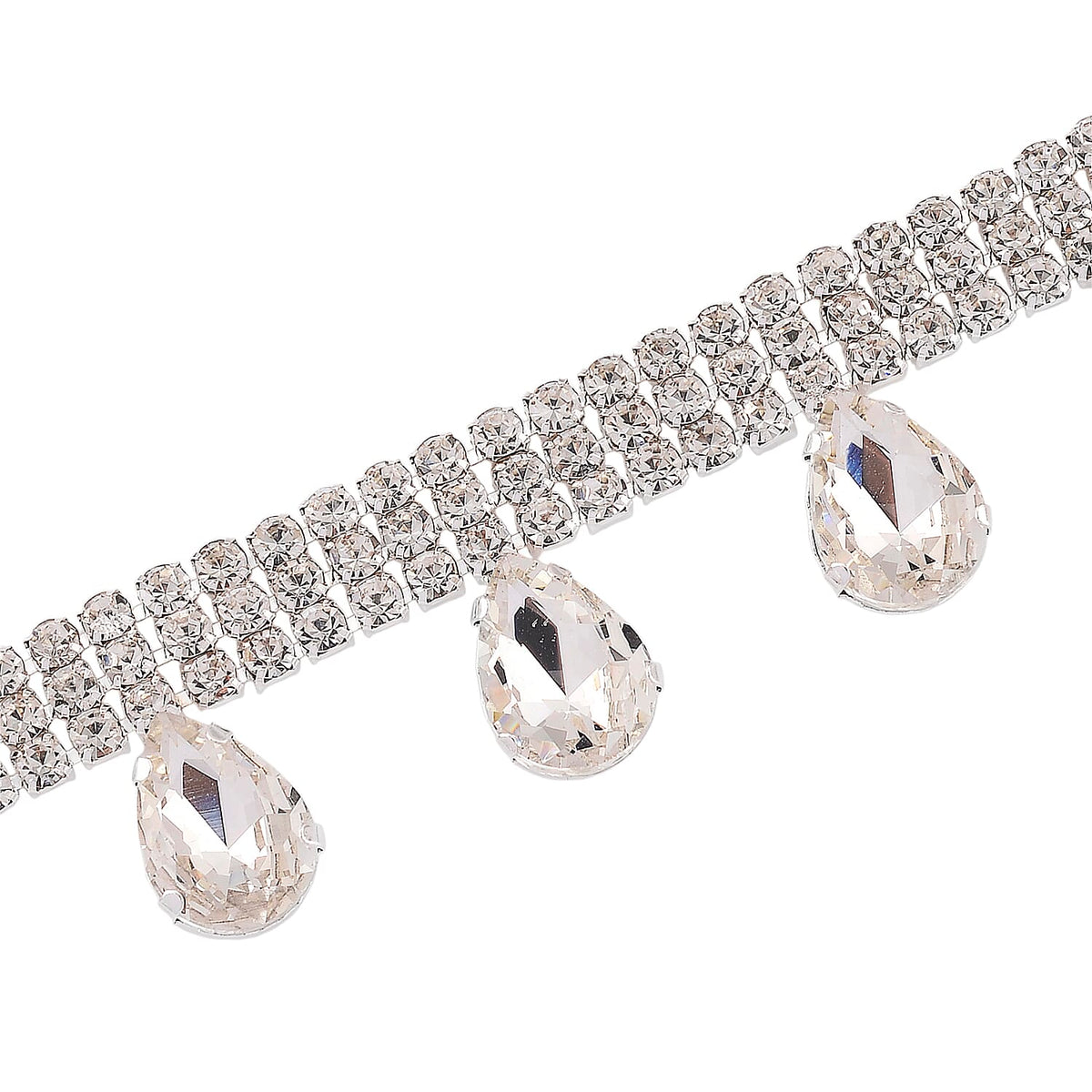 New York Closeout - Golconda Diamond Colour Crystal Necklace (Size - 16+3) V32521168 5