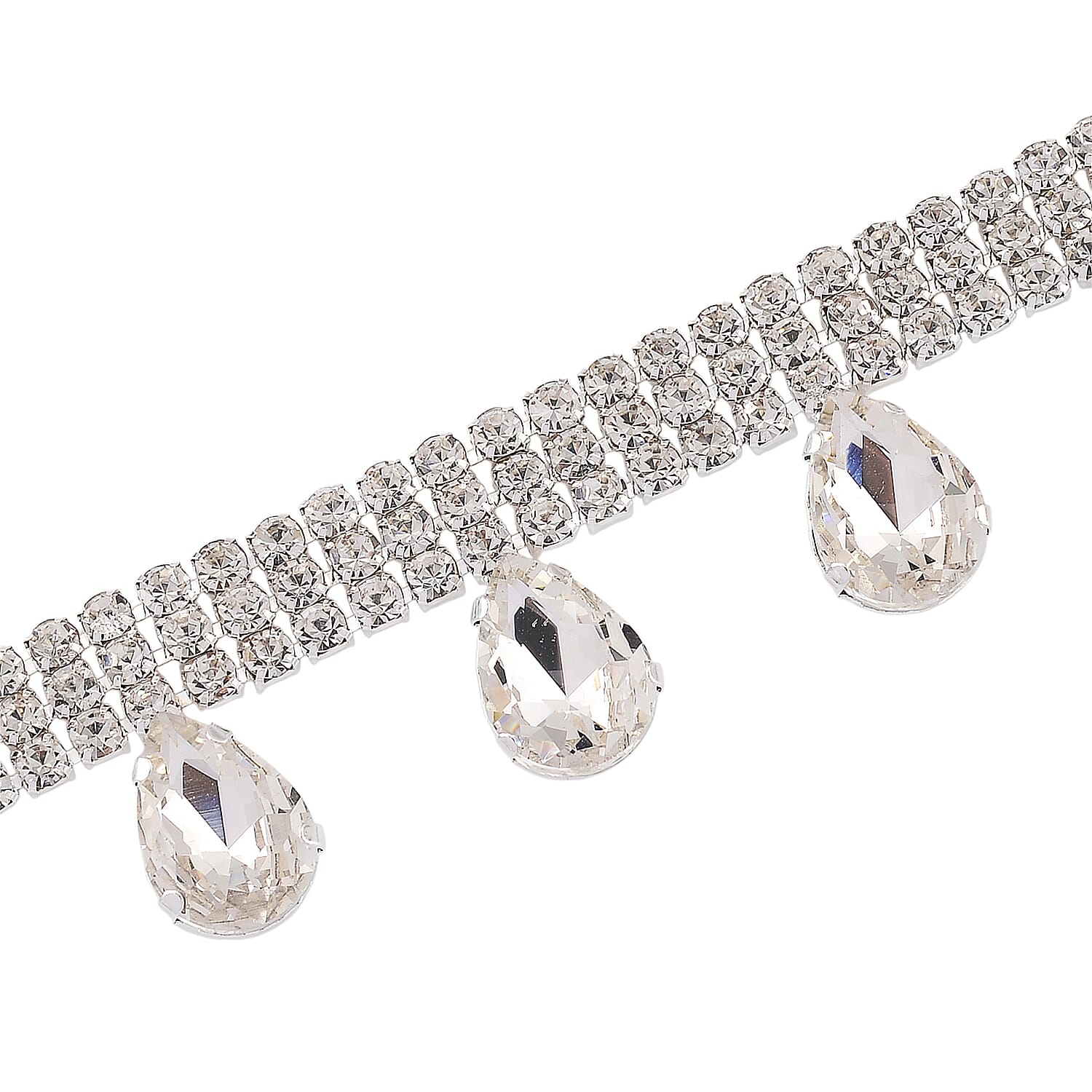 New York Closeout - Golconda Diamond Colour Crystal Necklace (Size - 16+3) V32521168 5