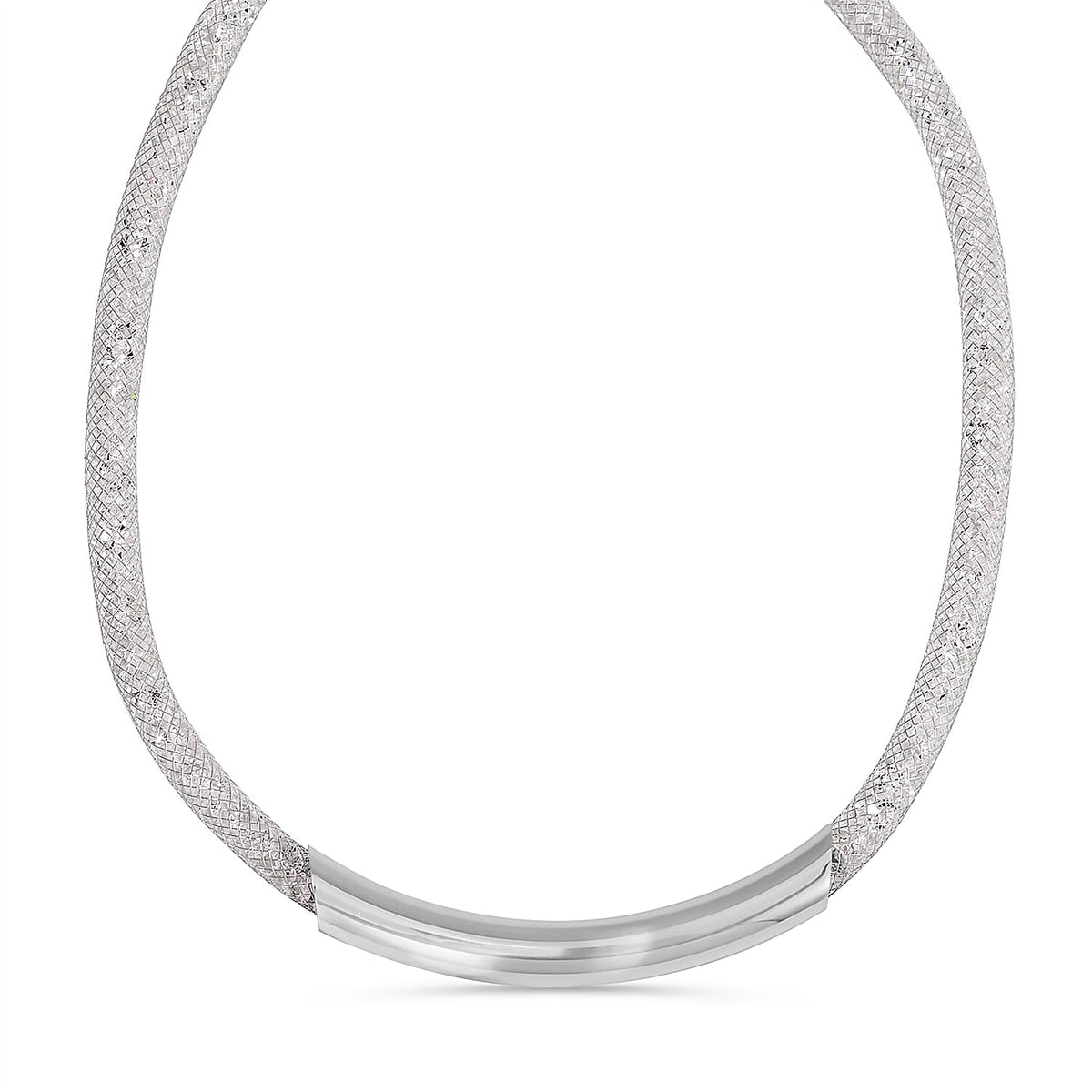 One Time Closeout White Austrian Crystal Necklace (Size - 19-2 inch Ext.) 7668904 0