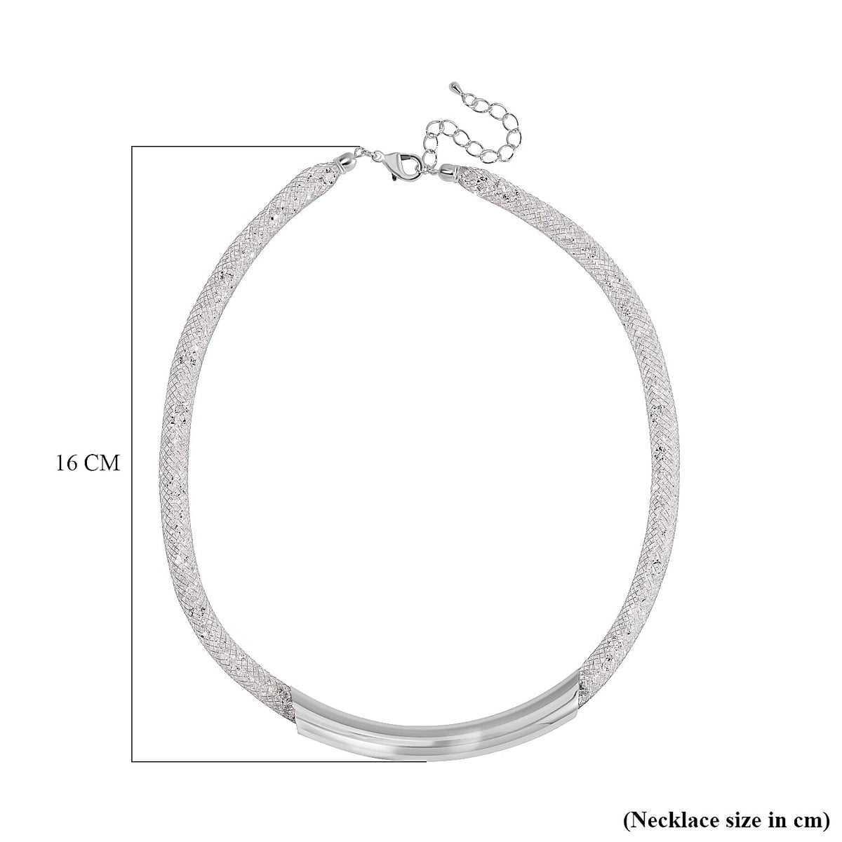 One Time Closeout White Austrian Crystal Necklace (Size - 19-2 inch Ext.) 7668904 3